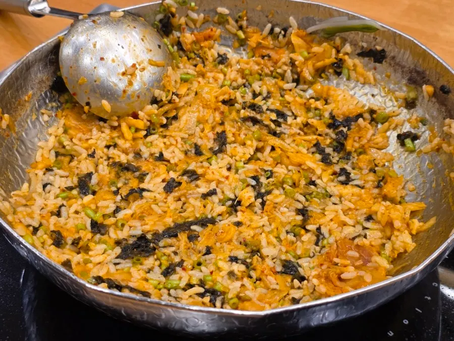 Fried rice made to finish the meal