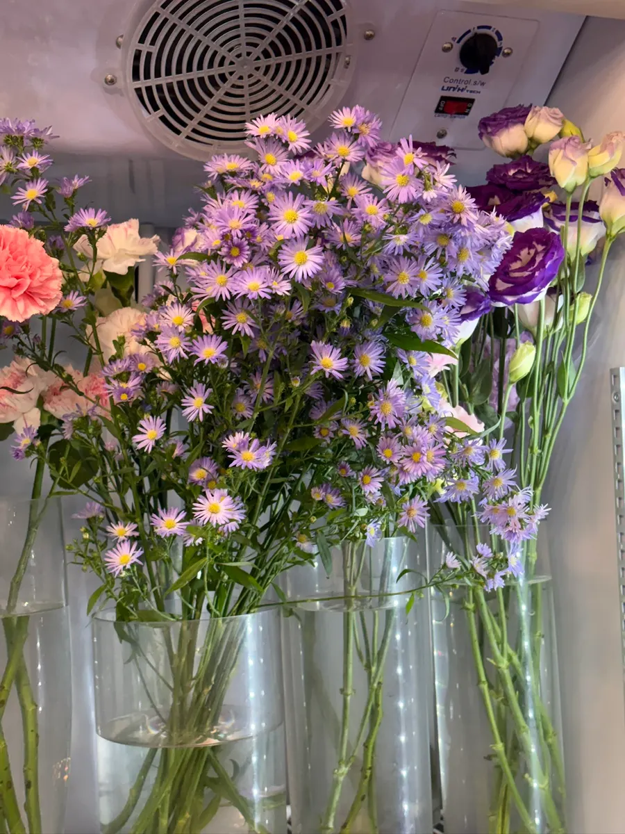 Bundle of fresh flowers with firm stems