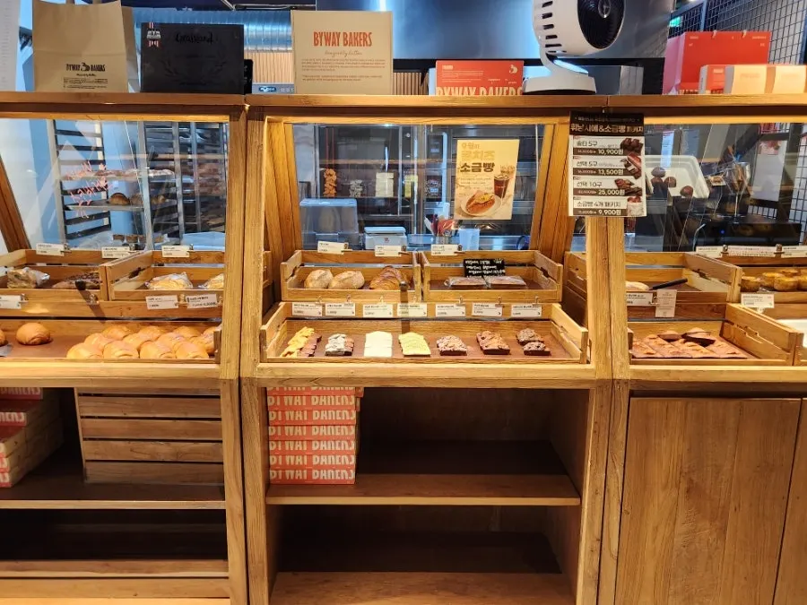 Egg tarts and desserts on display