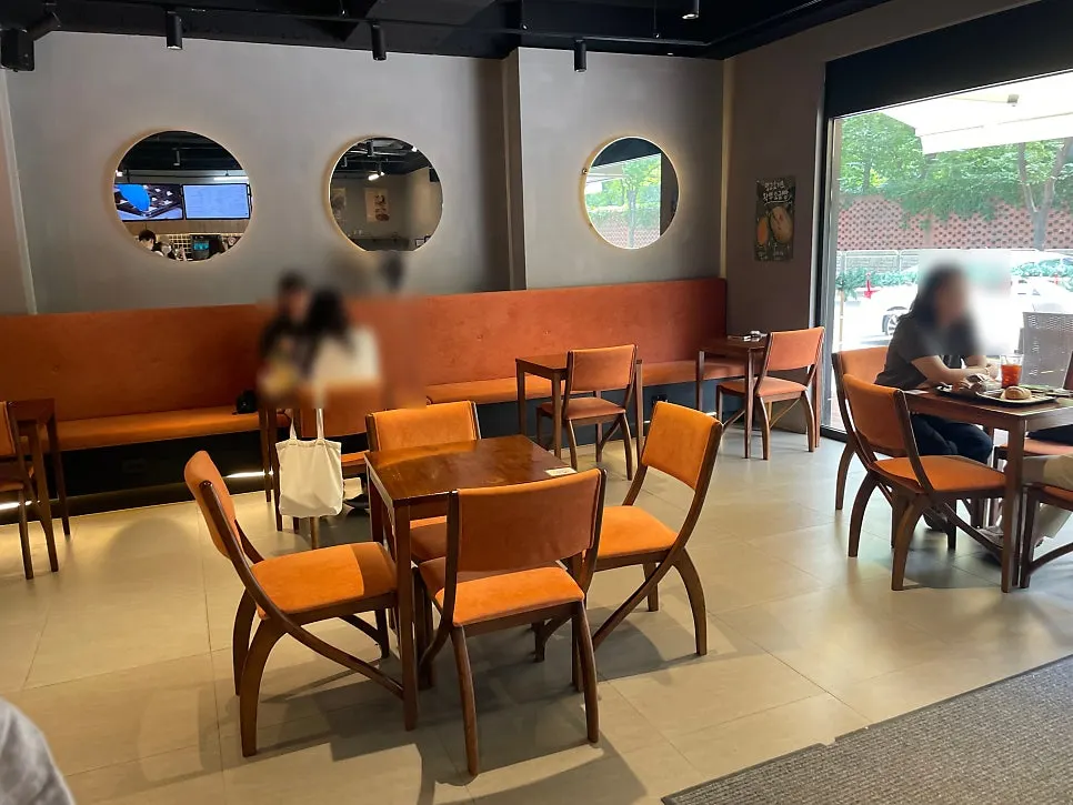 Dine-in seating area at Byway Bakers Balsan Station