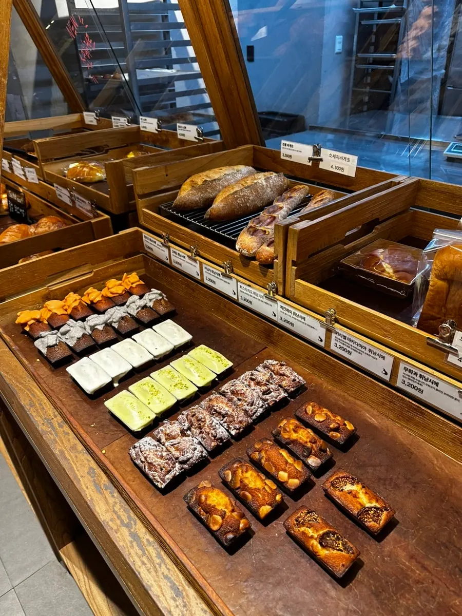Loading bread onto a tray