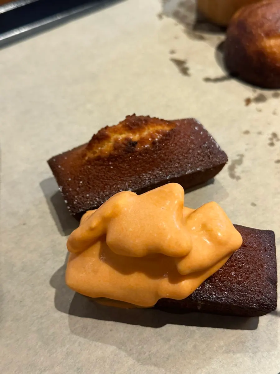 Financier with a chewy texture