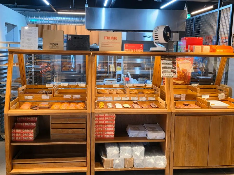 Baked goods display near the entrance