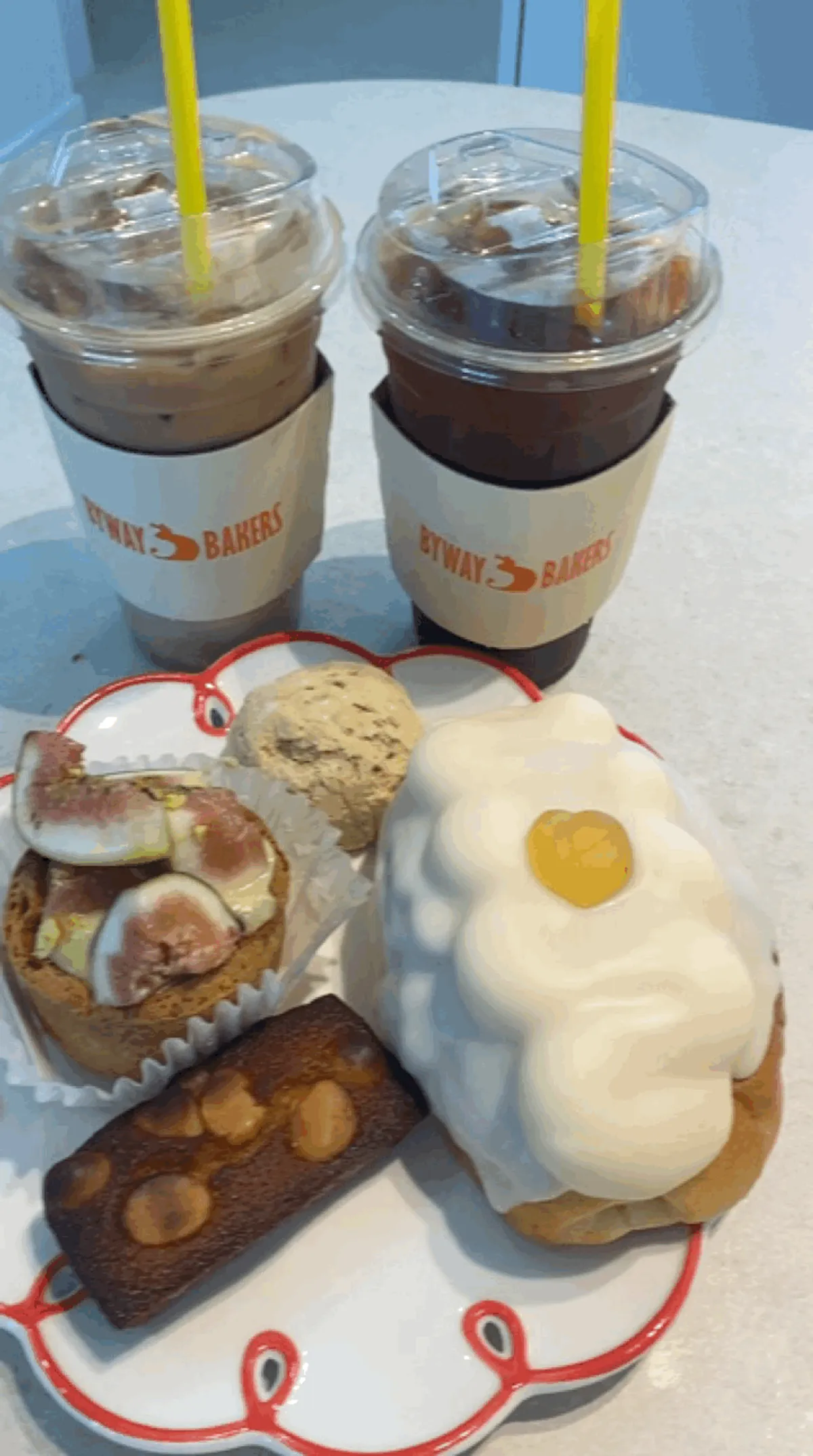 Salt bread and baked goods picked at Byway Bakers Byeollae Branch
