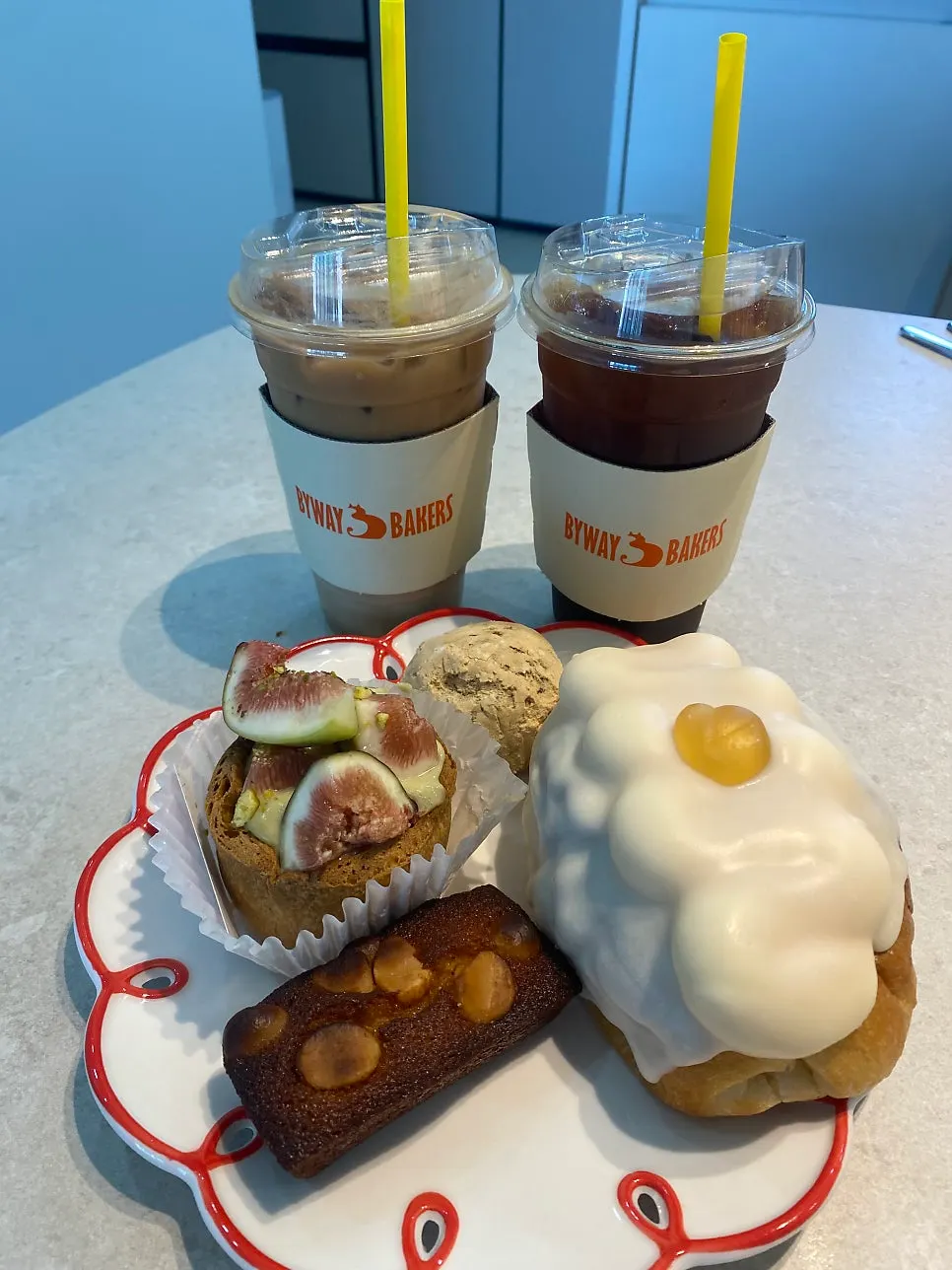 Assortment of baked goods and desserts picked out