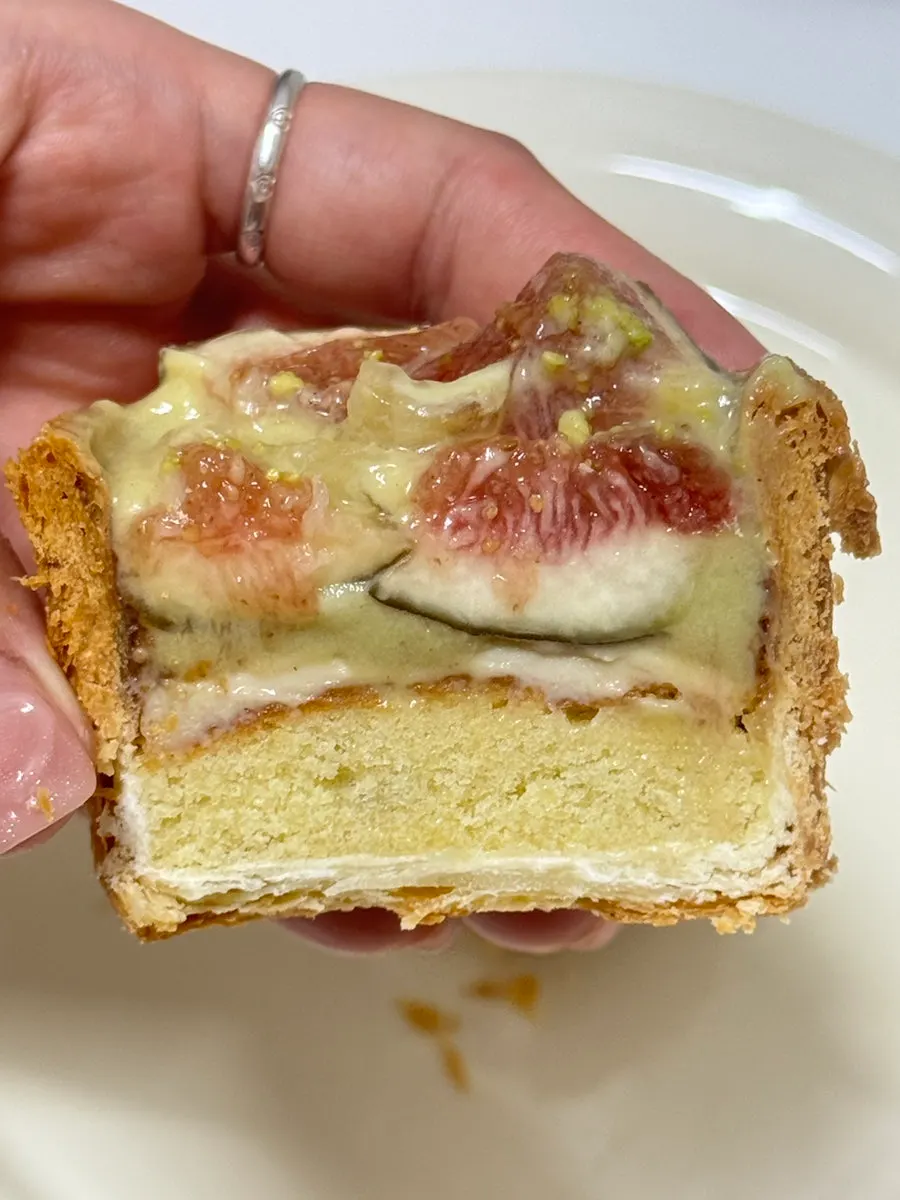 Fig inside the pastry egg tart