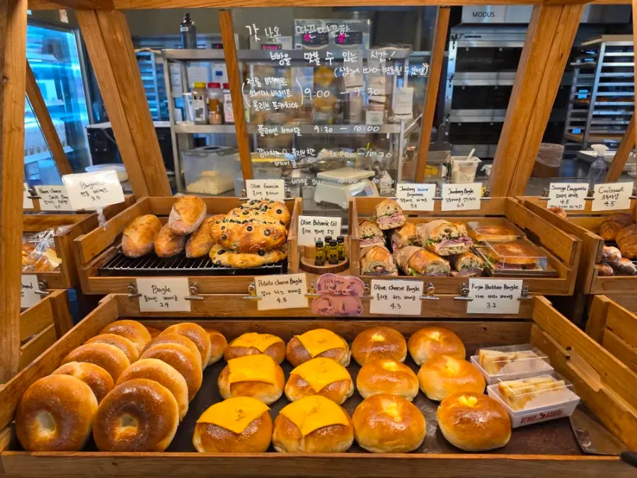 Sandwich and bagel display counter
