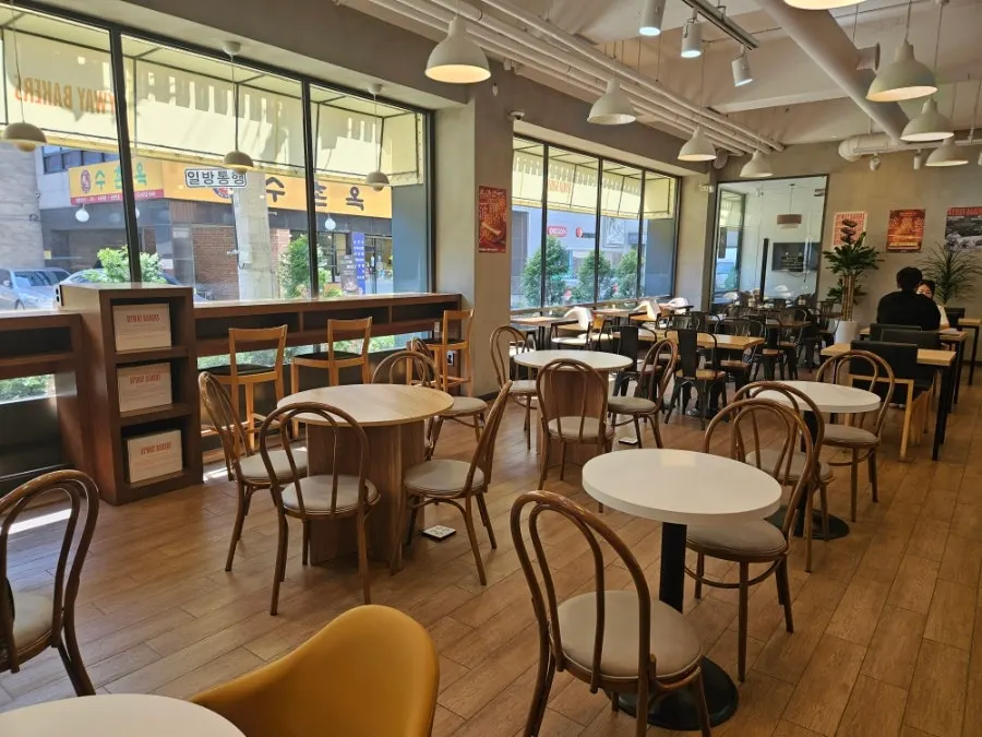 Café hall with group seating