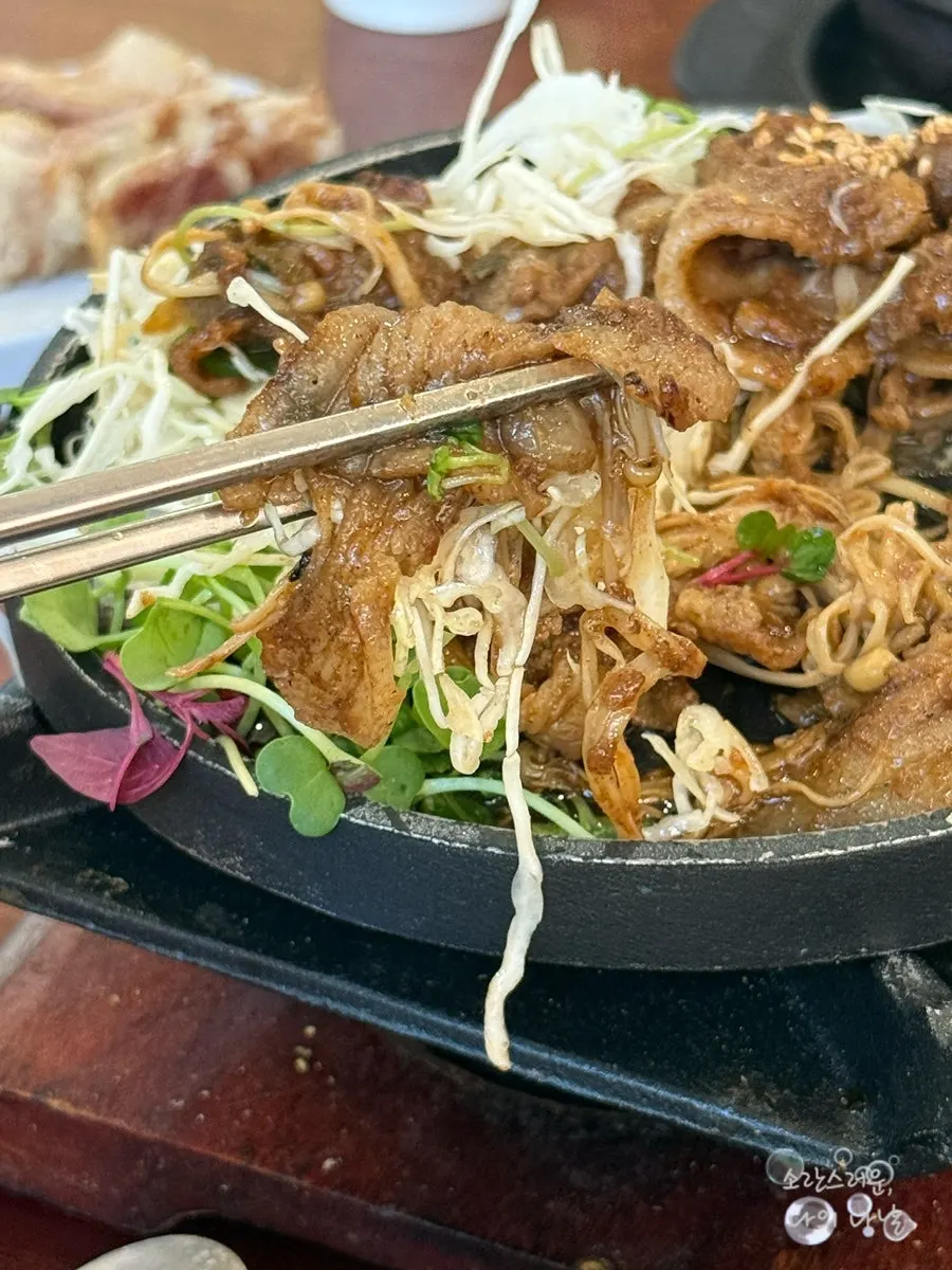 Close-up of tender grilled bulgogi meat