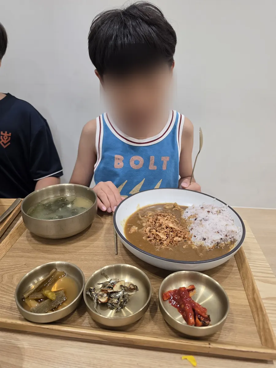 일본식에 가까운 카레라이스 클로즈업