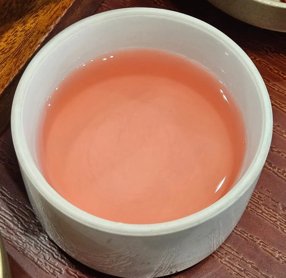 Omija tea served after the meal