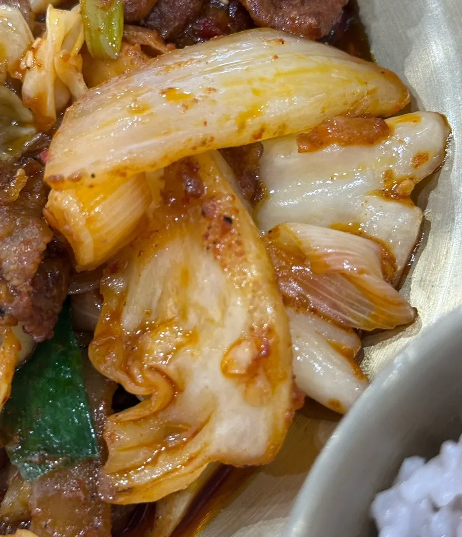 Vegetable-packed Dongi pork bulgogi rice set