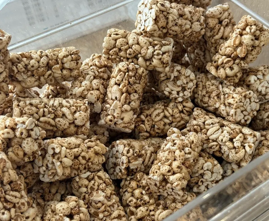 Barley gangjeong served for dessert