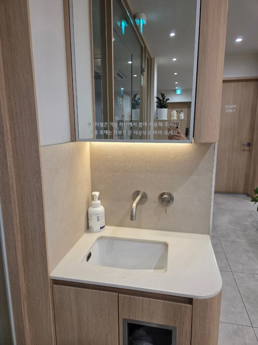 Sink set up inside the restaurant