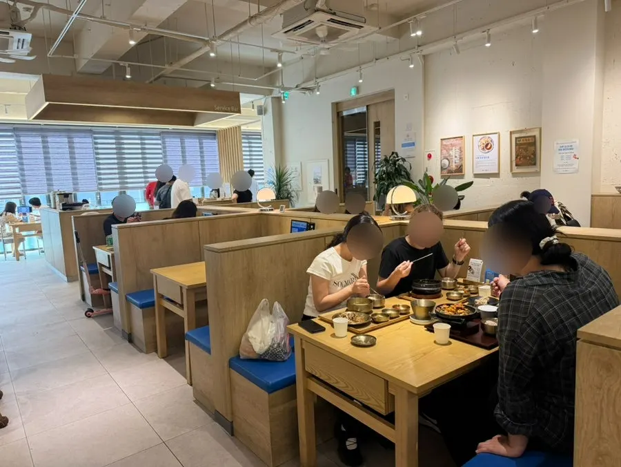 Spacious main hall seating at Cafe Dongi