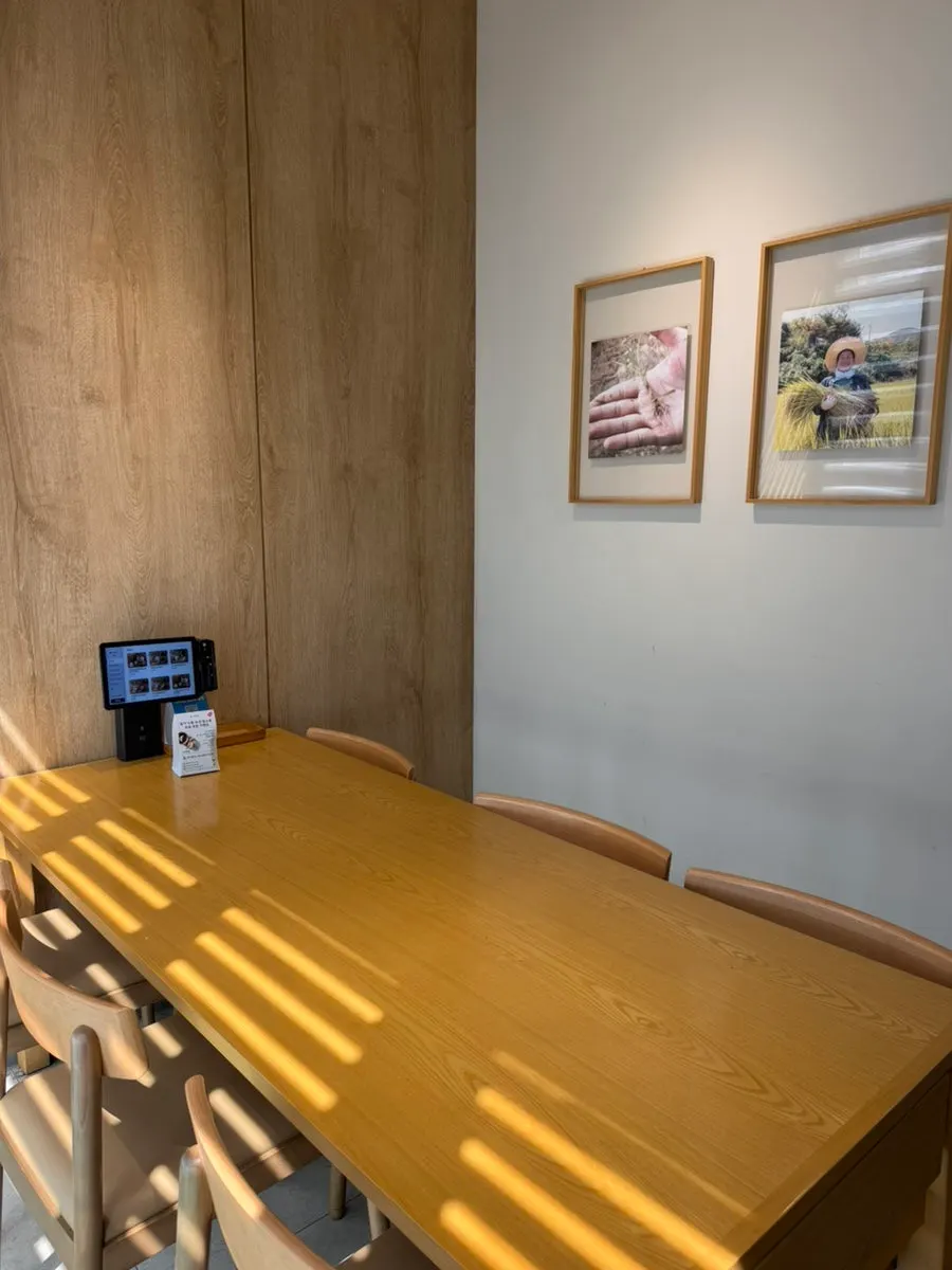 Wood interior visible inside Cafe Dongi