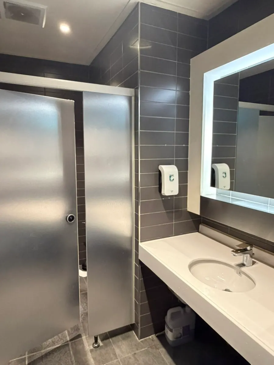 Restroom entrance inside Cafe Dongi