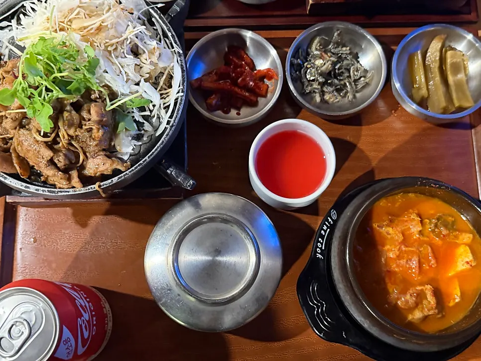 직화불고기와 직화제육볶음 두 상 비교