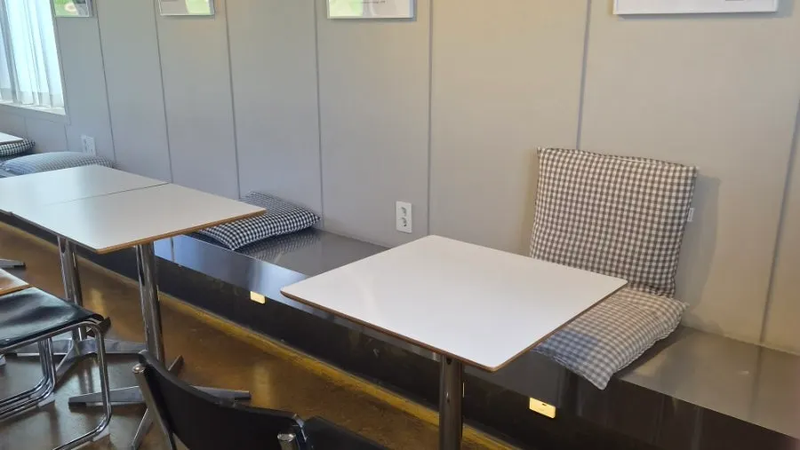 A space at Caffeine Focus with a different mood on each floor