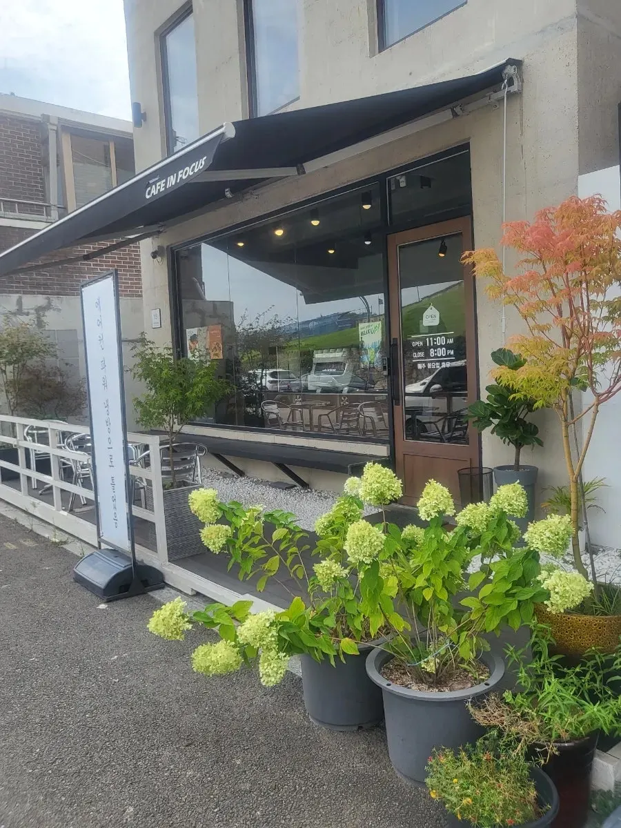 カフェインフォーカス1階の屋外テラス席