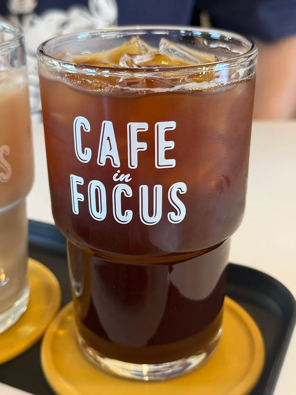 Decaf iced americano at Caffeine Focus