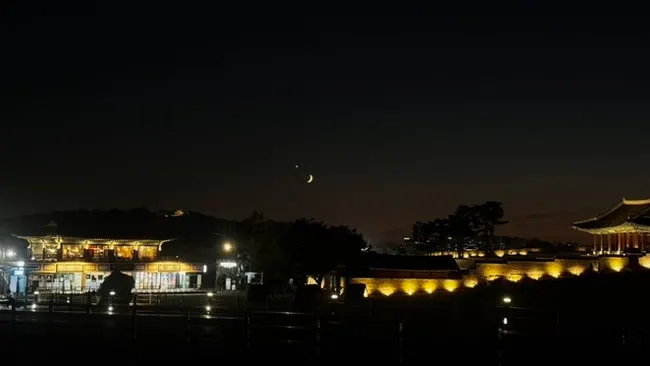 카페인포커스 3층에서 본 밤 풍경