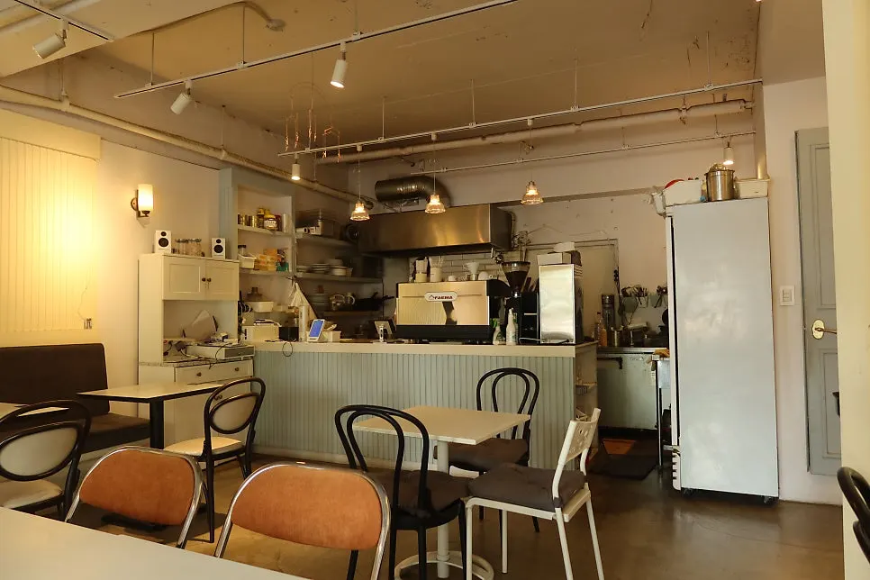 Interior of Mellang brunch restaurant
