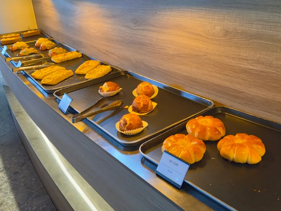 A variety of breads on display at MUG