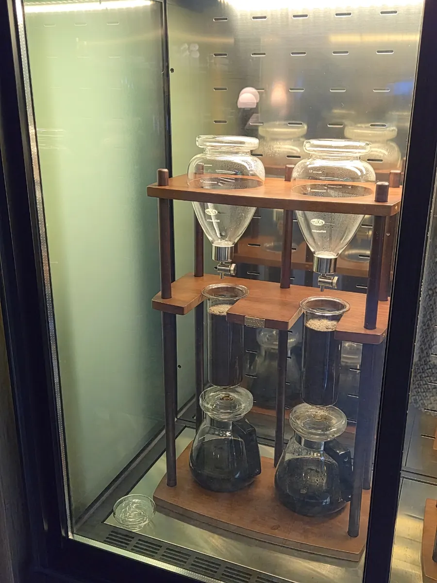 Coffee brewing bar at MUG