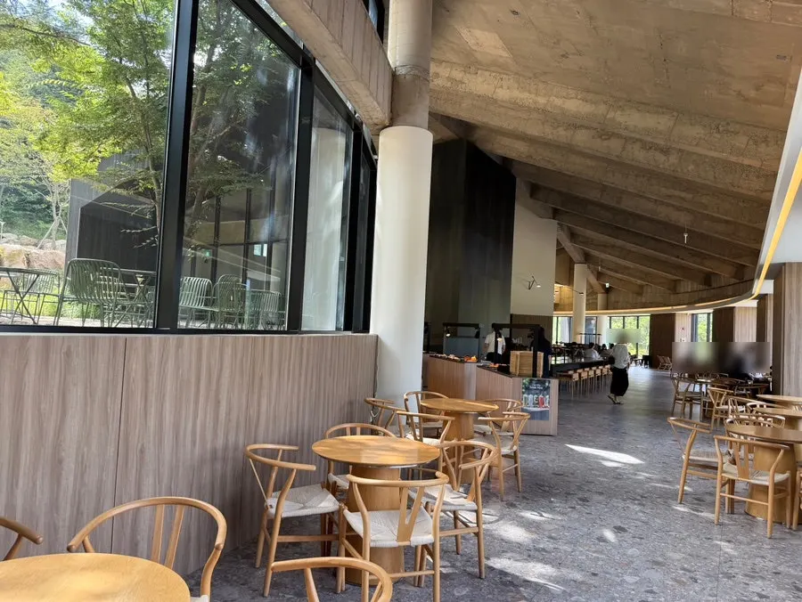 Spacious interior of MUG with lots of seating