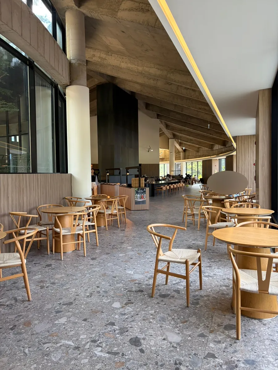 MUG's first floor interior with high ceilings
