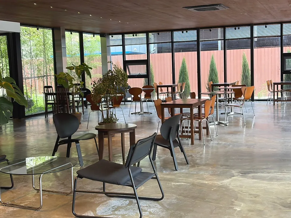 Spacious seating good for group visits