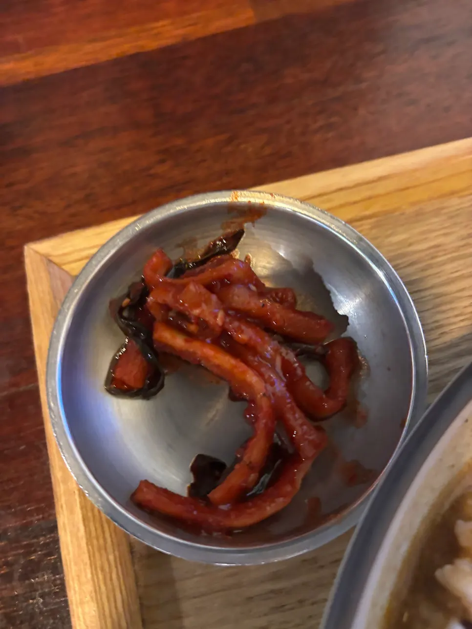 멸치볶음과 궁채장아찌 반찬