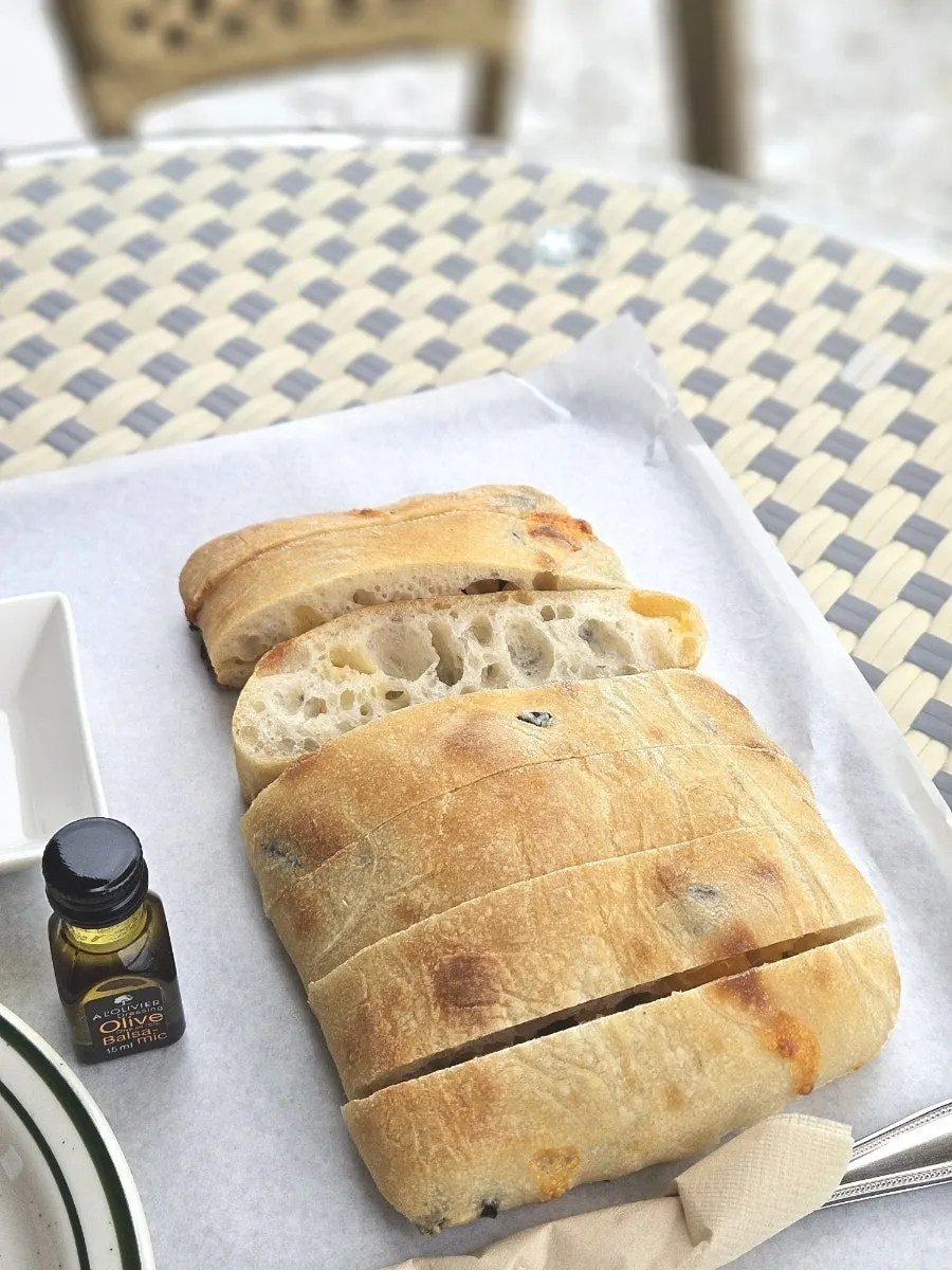Cheese olive ciabatta at Caffeine Focus