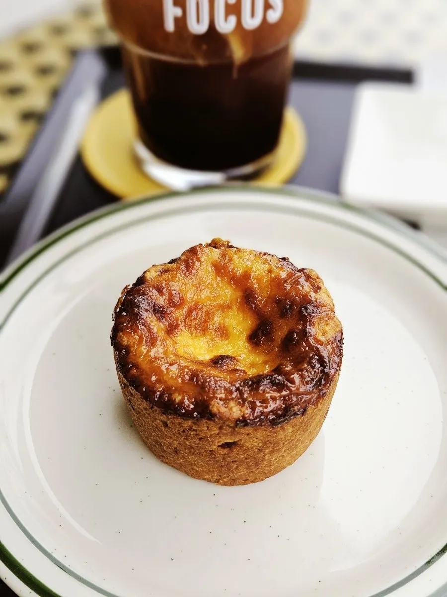 Egg tart at Caffeine Focus
