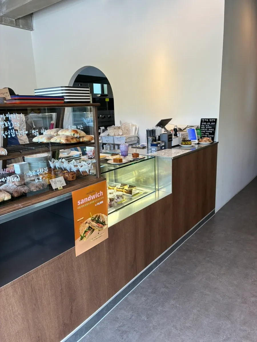 The 1st-floor ordering area at Caffeine Focus