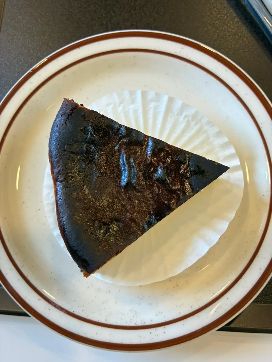 Basque cheesecake at Caffeine Focus
