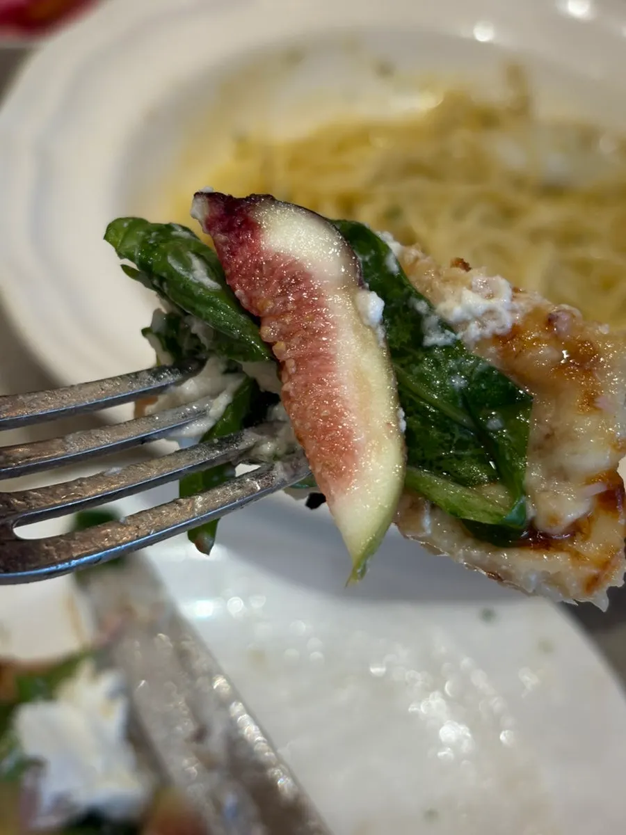 Close-up of fresh seasonal figs on top