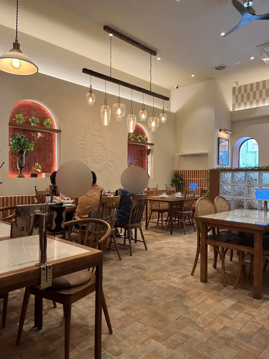 Larger group table at Camel Orzo