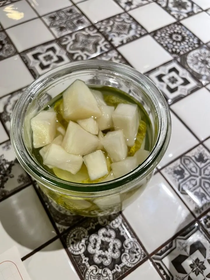 Side pickles that cut through the richness