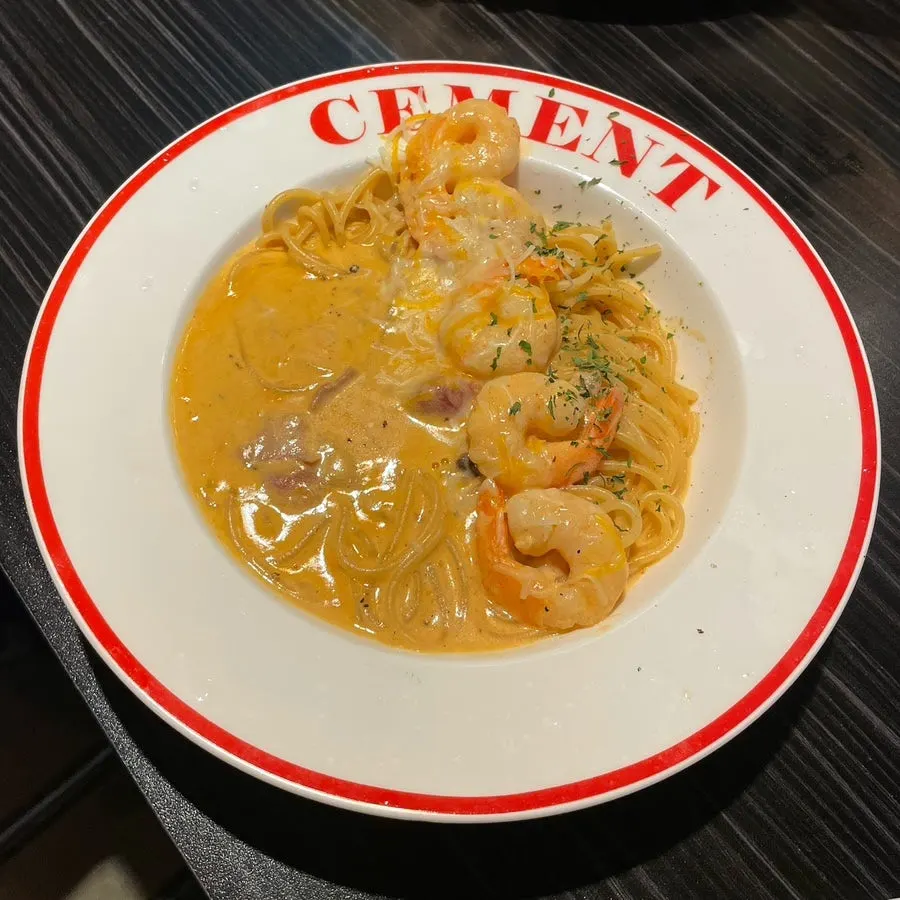 A plate of Toowoomba shrimp pasta