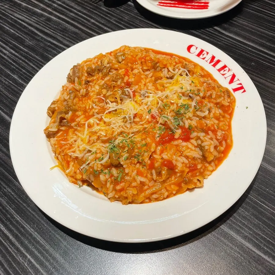 A plate of spicy cream bulgogi risotto