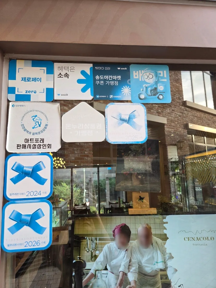 Blue Ribbon Survey labels on the door
