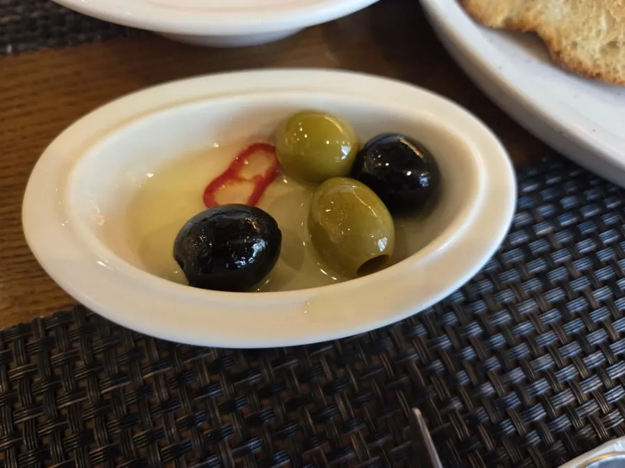 Avocado bean salad on the table
