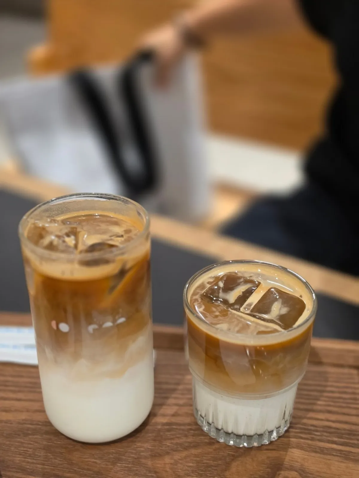Two cups of Center Coffee's flat white and café latte