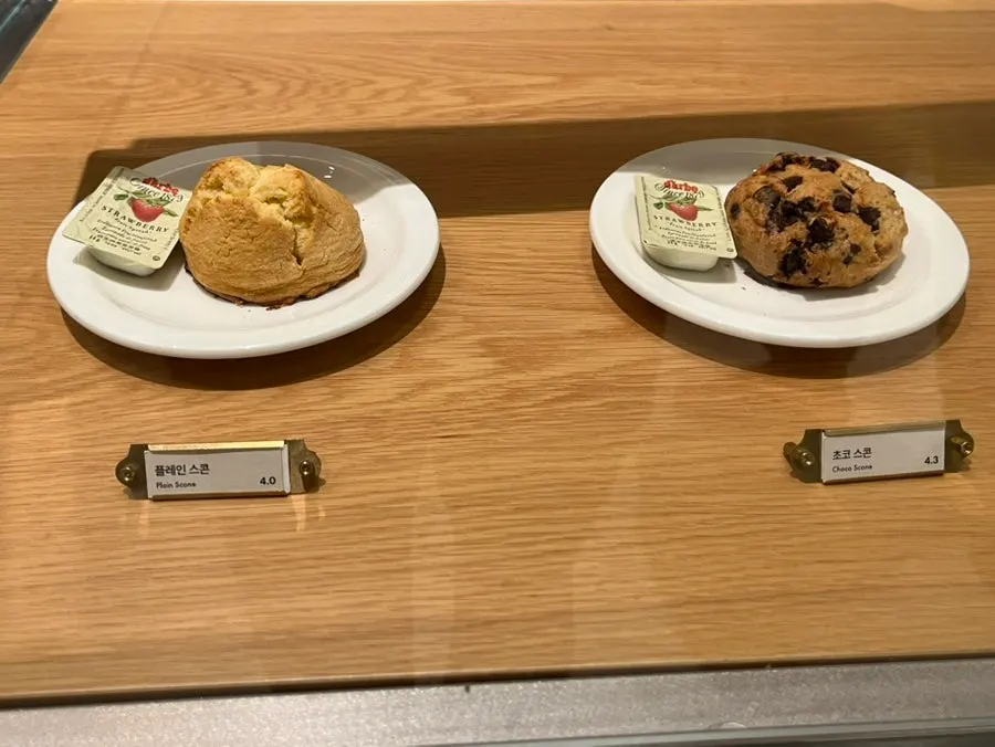 Pavlova and cakes in the dessert showcase