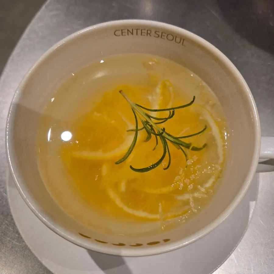 A hot cup of golden nectarine tea