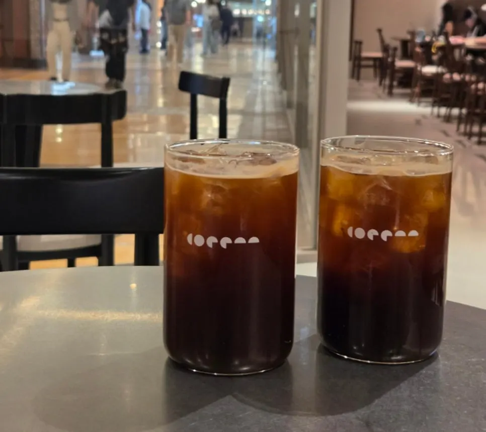 Final shot of coffee and dessert at Center Coffee Gwanghwamun