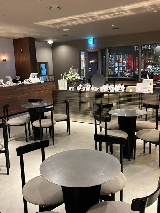Brightly lit seating area at Center Coffee Gwanghwamun
