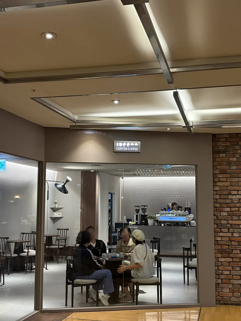 Calm interior of the basement Center Coffee Gwanghwamun store